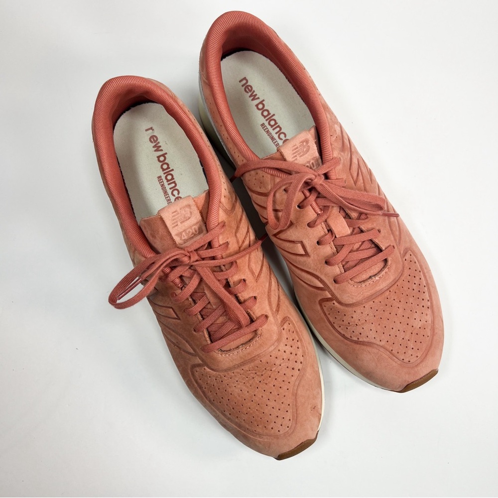 New Balance 420 Sneakers in Color Deconstructed Salmon Suede Mens size 12 - Picture 14 of 14